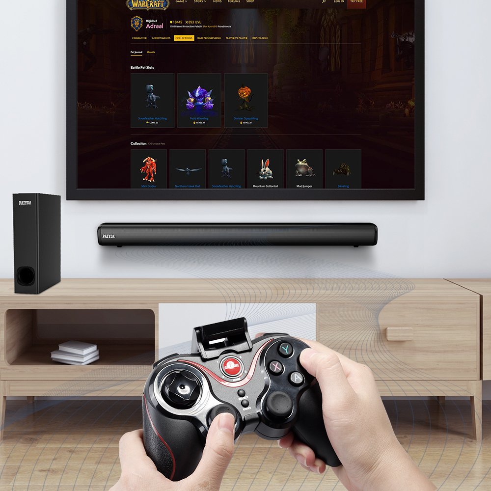 Paiyda FS69 – 2.1 Channel Best Bluetooth Soundbar with Subwoofer & 3 Equalizer Modes