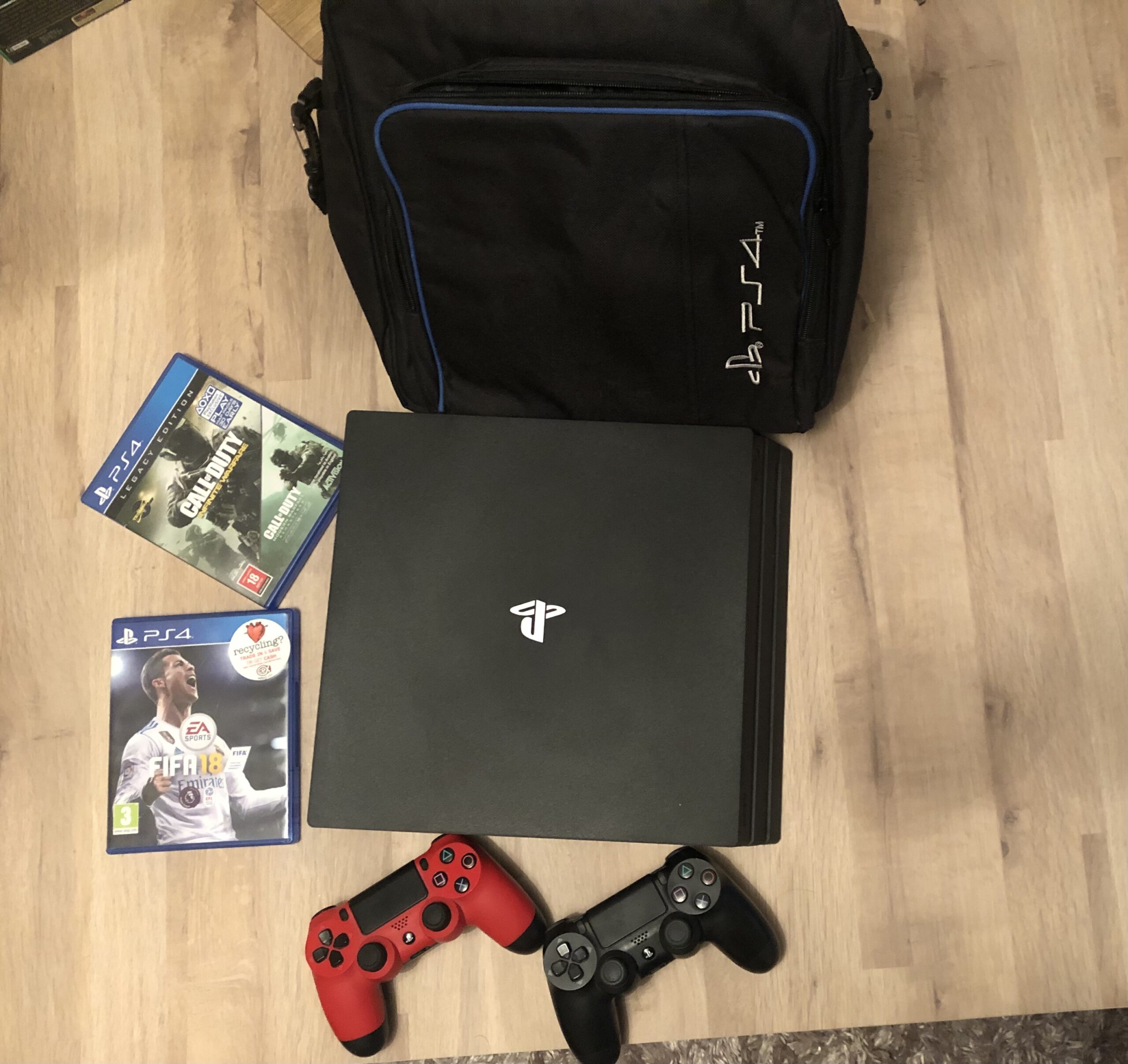 ‏Used Playstation 4 Pro Console 1TB 4K Jet Black For Sale
