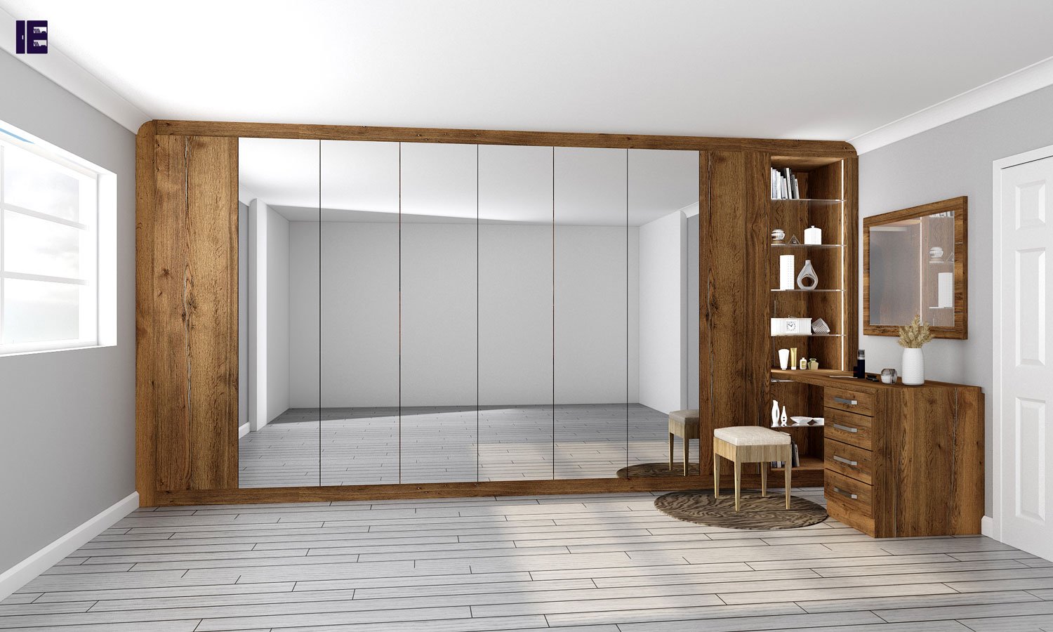 Mirrored Wardrobes | Wardrobes Designer | Fitted Glass Wardrobes