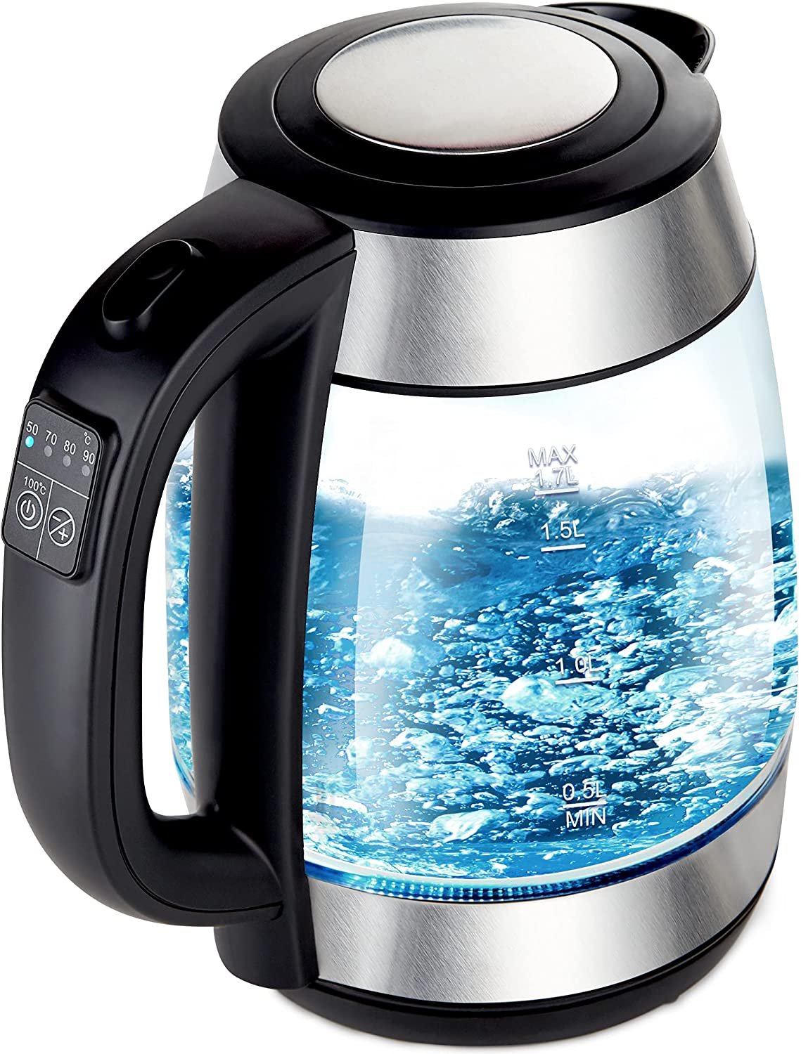 Fast Boil Electric Beautiful Glass Kettle With LED Light