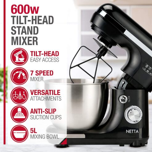 5L Stainless Steel Stand Mixer For everyday or professional use