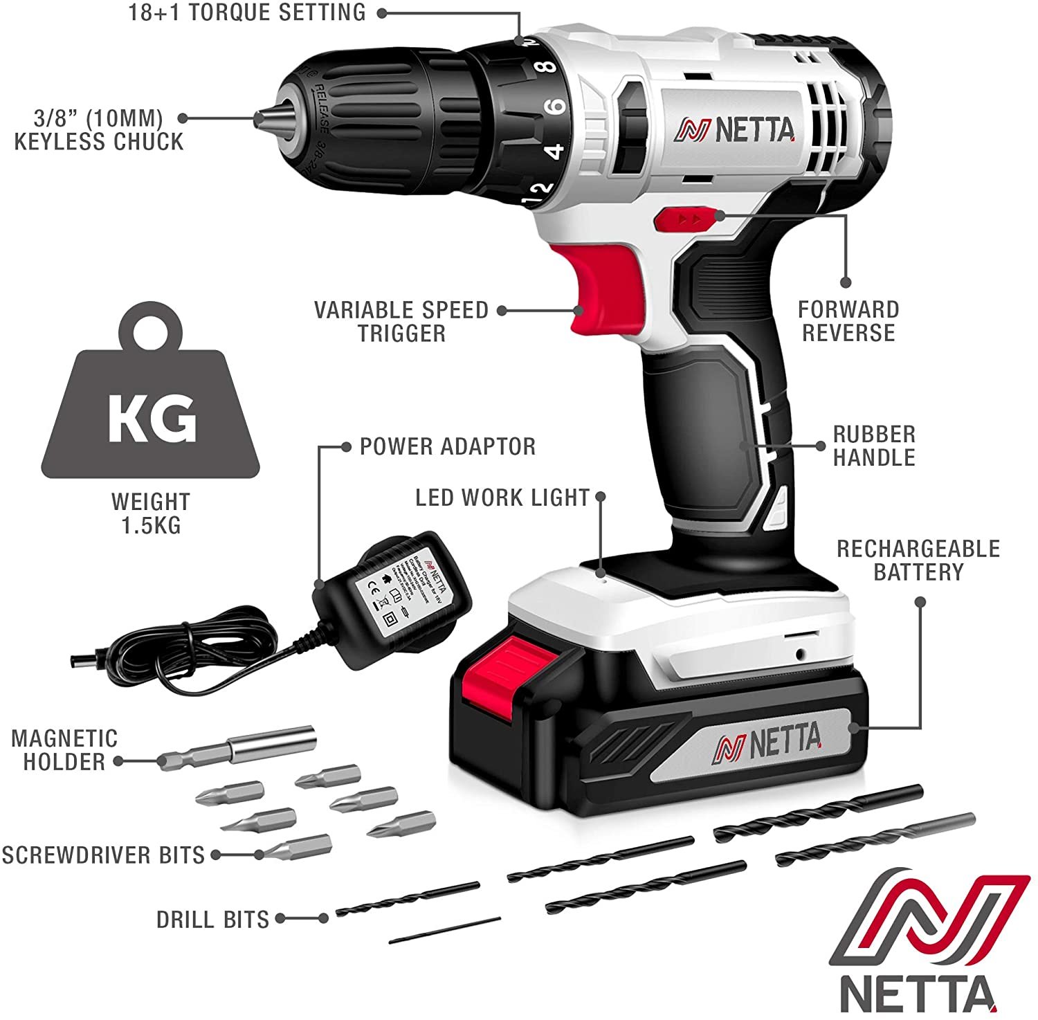 Good Quality 20V Cordless Drill Driver