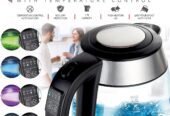 Fast Boil Electric Beautiful Glass Kettle With LED Light