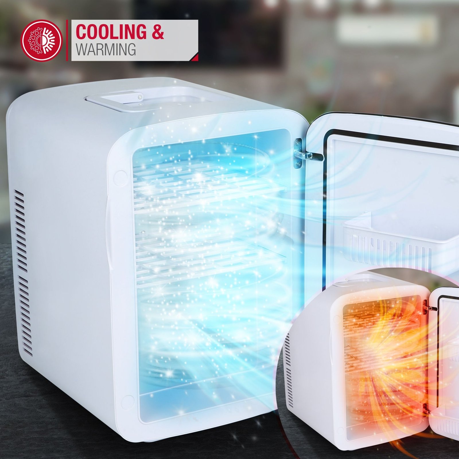 15L Mini Portable Fridge for Drinks, Snacks AC/DC Power