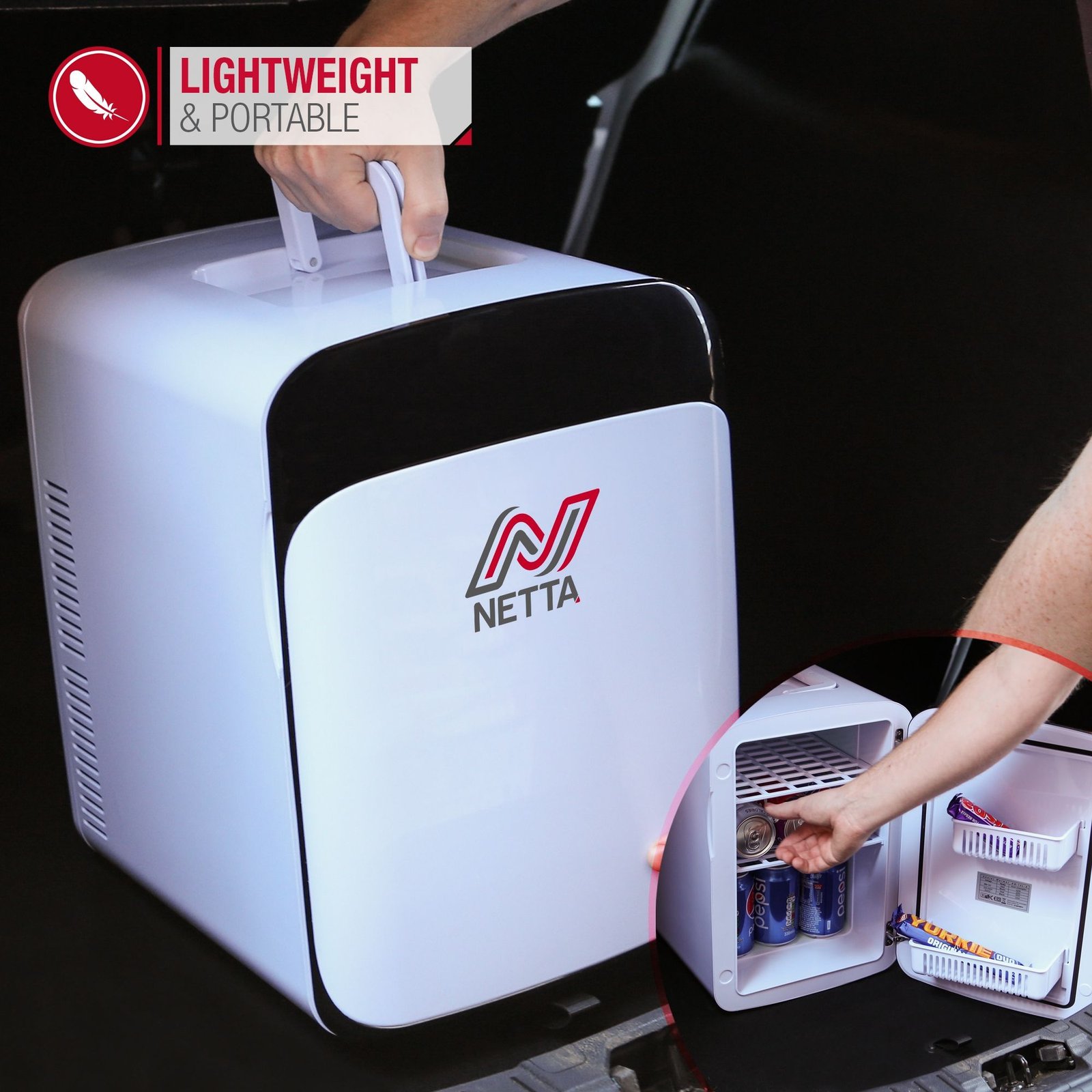 15L Mini Portable Fridge for Drinks, Snacks AC/DC Power