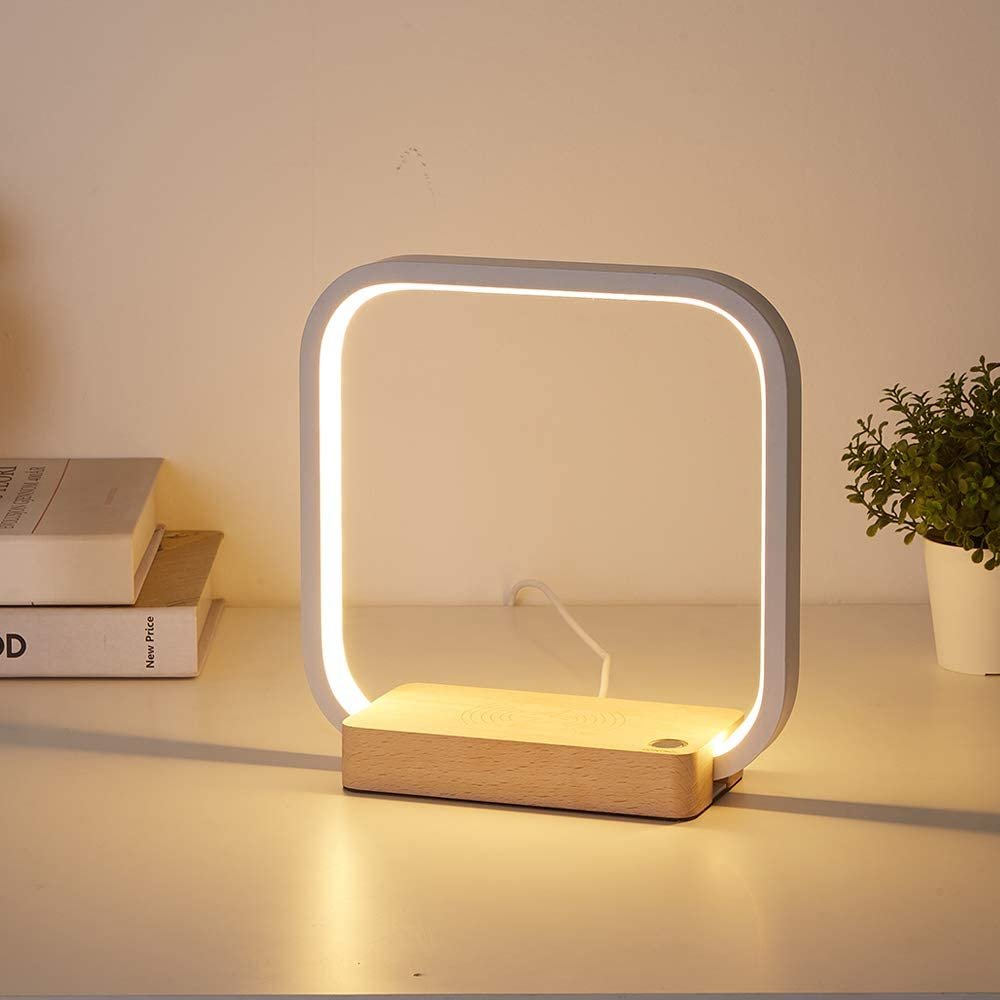 LED Desk Lamp with Wireless Charger and Touch Control