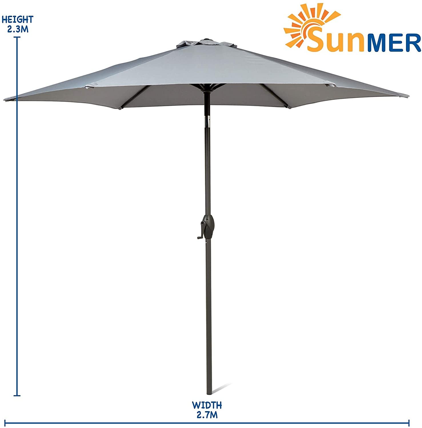 Sunmer Garden 2.7M Parasol Garden Umbrella