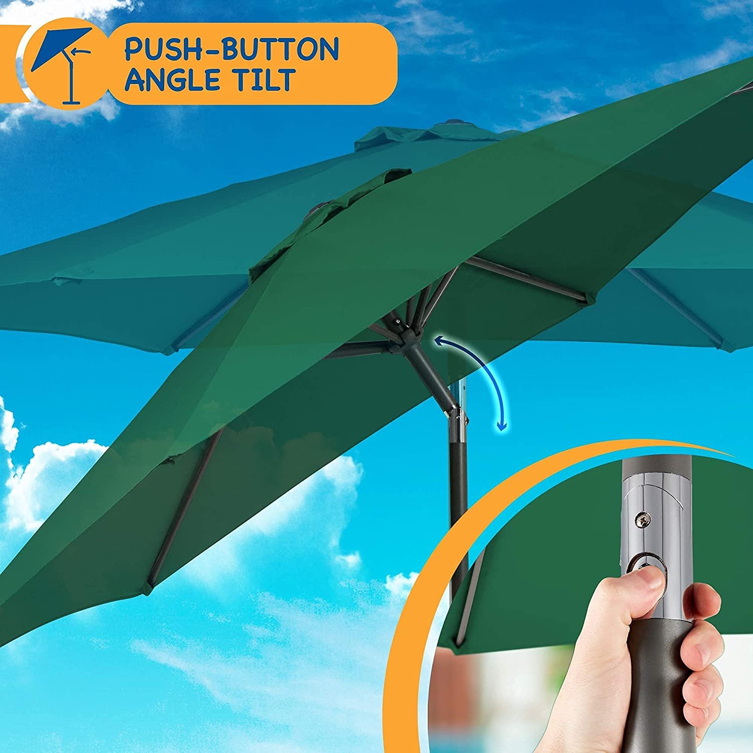 Sunmer Garden 2.7M Parasol Garden Umbrella