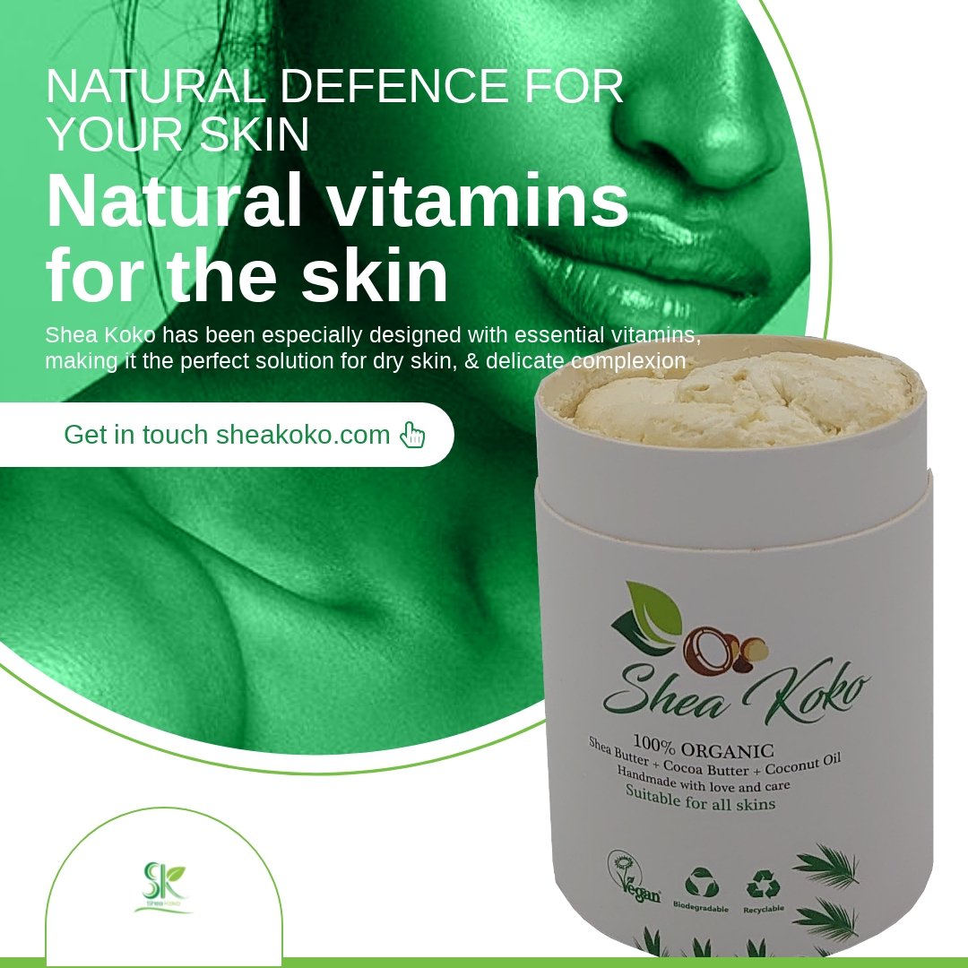 Shea Koko – 100% Organic – Vegan – Coconut Jojoba Rosehip & Avocado Oils – Body