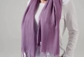 Modora Purple Tassel Finish Scarf UK