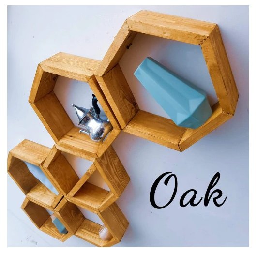 Wooden Honeycomb Hexagon Wall Shelves