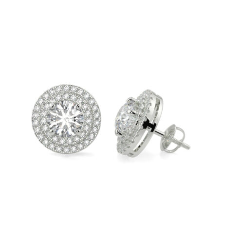 Get Yourself This Marvelous Look Halo Diamond Earrings