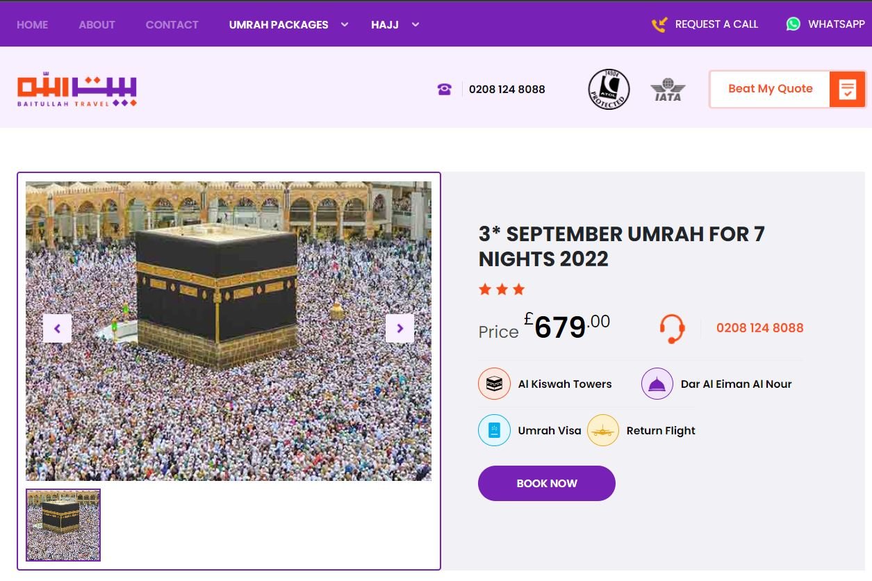 3 star umrah Packages