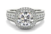 Round Halo Diamond Ring for Sale