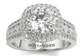 Round Halo Diamond Ring for Sale
