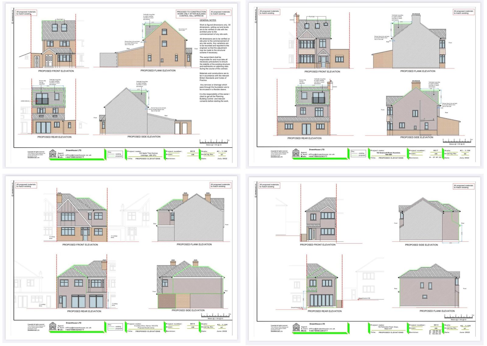 DRAWINGS FOR PLANNING, Architectural Services, Planning Permission, Rear extension, Loft co