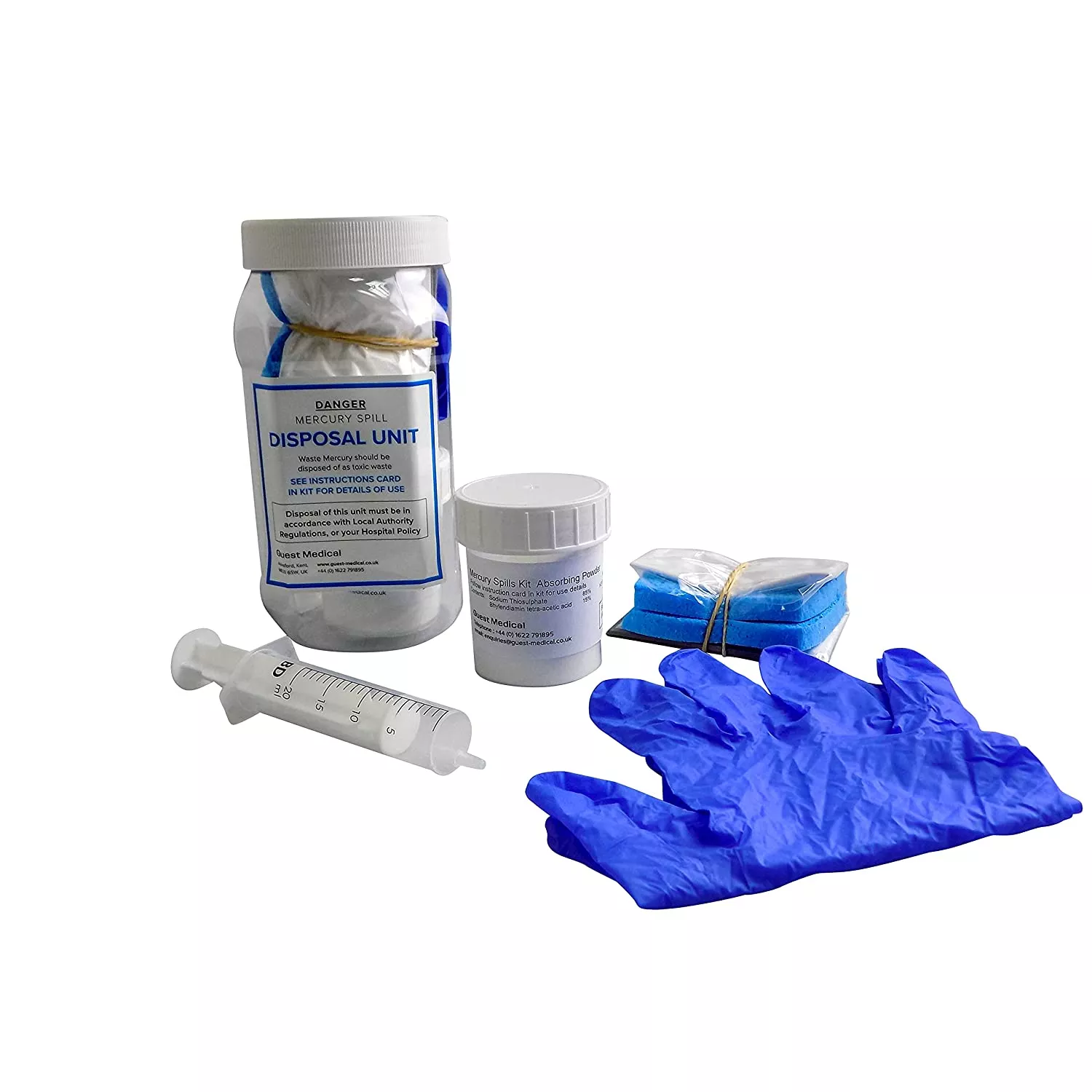 Treat accidents immediately with a mercury spillage kit.