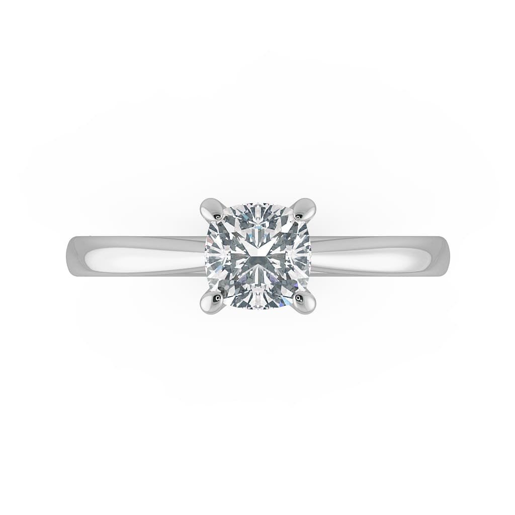 The Best Ideal Cushion Solitaire Engagement Ring