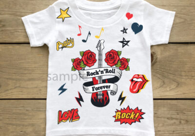 Children’s Rock n Roll theme T-shirt For Sale…Hurry Up! Grab The Deal!