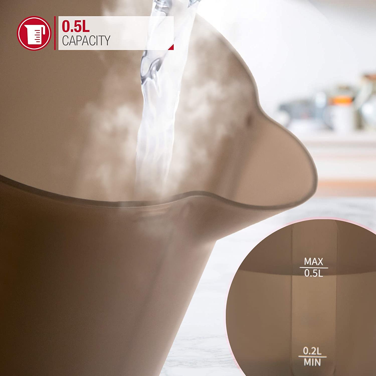 0.5L Travel Kettle with 2 Cups – Lightweight