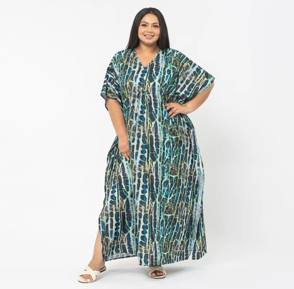 Tamsy Exclusive Printed Long Kaftan