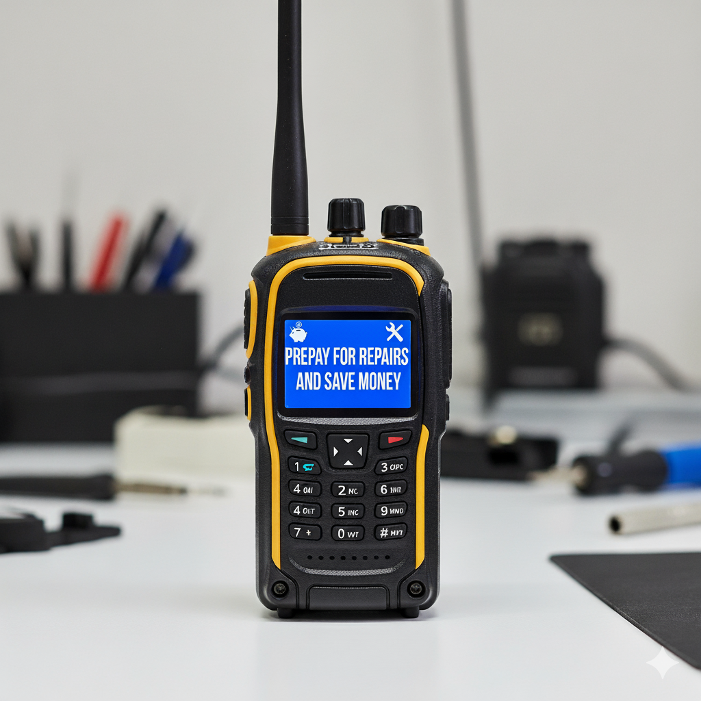 Motorola DP1400 walkie-talkie mail-in, fixed price, UK repair service